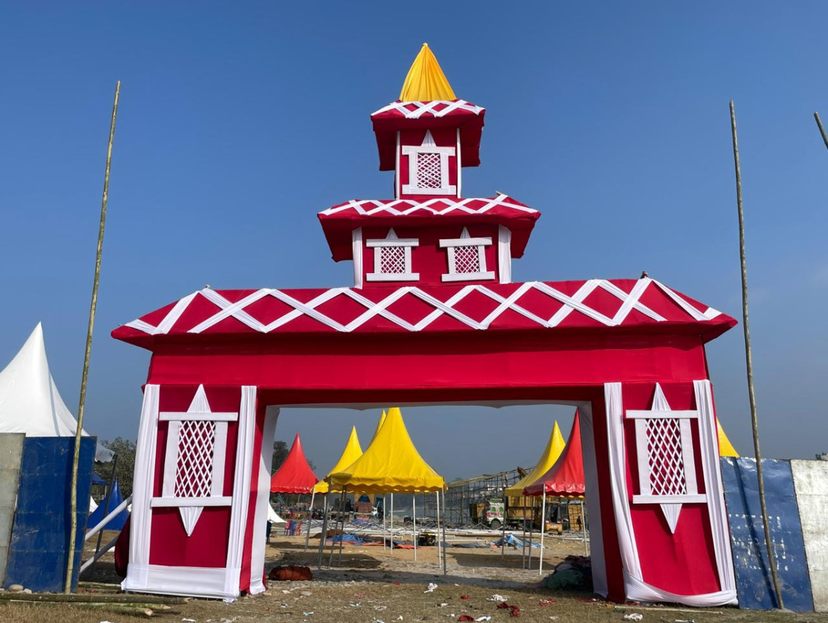 चौथो गैँडाकोट महोत्सव : धमाधम स्टल निर्माण हुँदै