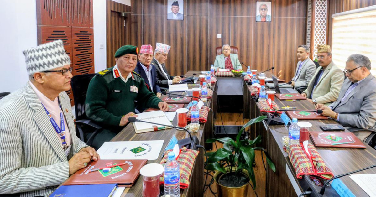 सिंहदरबारमा राष्ट्रिय सुरक्षा परिषद्को बैठक