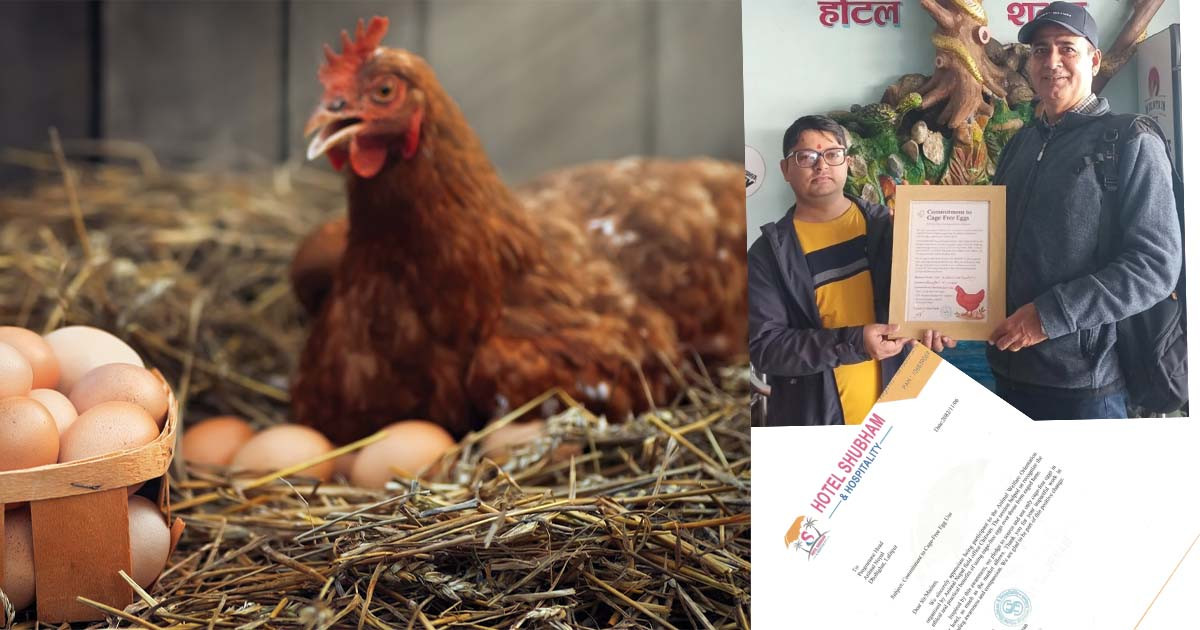 चितवनको होटल शुभमद्वारा ‘केज–फ्री’ अण्डा प्रयोग गर्ने प्रतिबद्धता