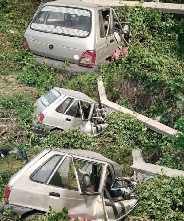 खरकट्टा जंगल क्षेत्रमा कार दुर्घटना हुँदा चालकको मृत्यु