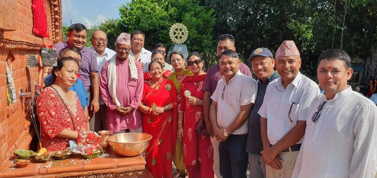 गणेशधाममा पौराणिक शैलीको तीन ढुंगेधारा निर्माण, गणेश चतुर्थीमा हस्तान्तरण
